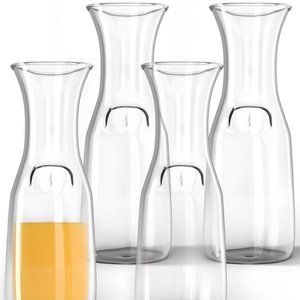 Mini Personal Glass Carafe, 4 Pack